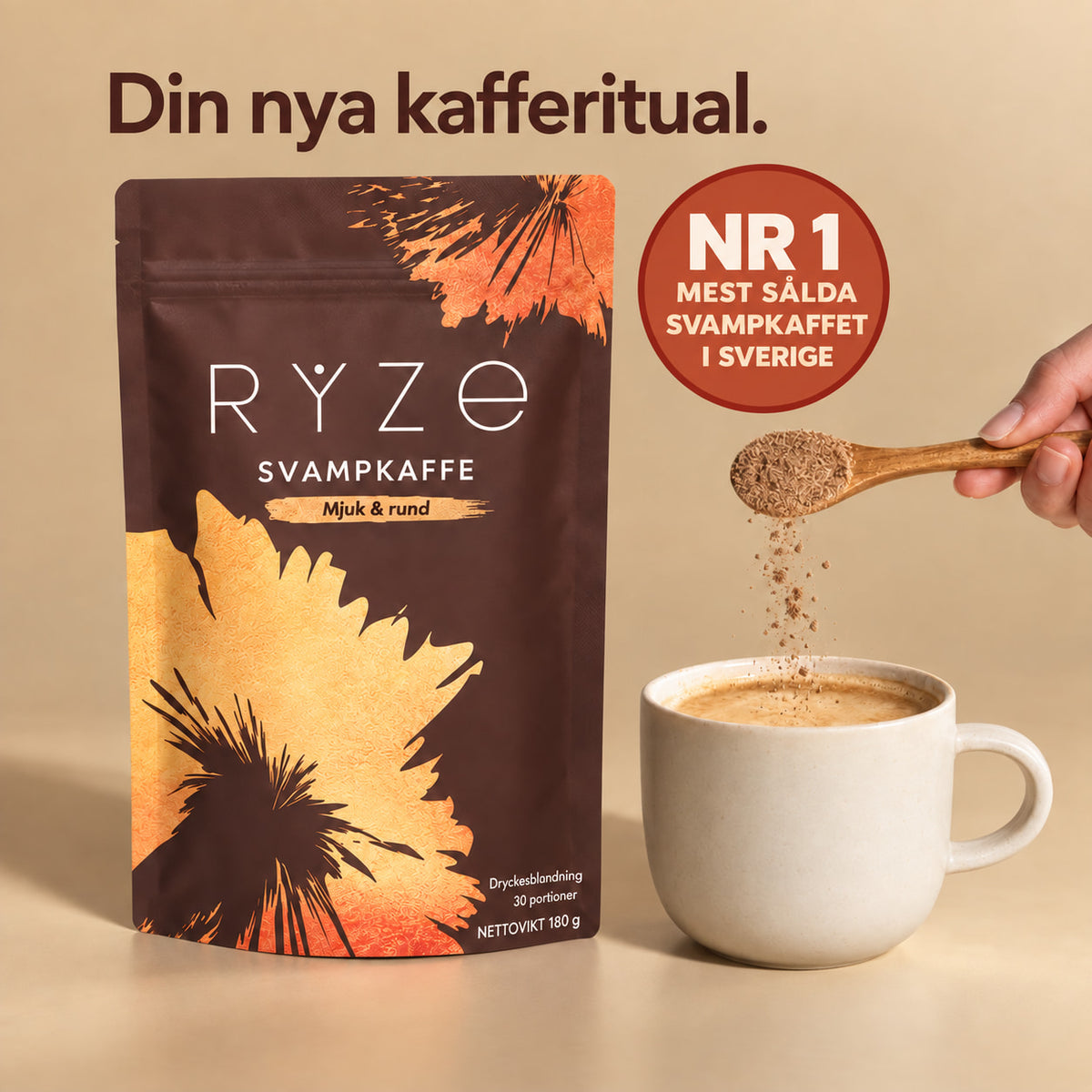Ryze - Svampkaffe med 6 Funktionella Svampar i Varje Kopp